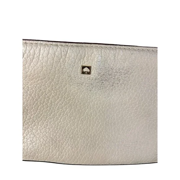 Kate Spade Two-Tone Pebbled Leather Crossbody Bag Adjustable Strap Cream & Black - Picture 2 of 12